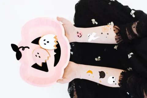 Tatuaże zmywalne wodne na halloween dla dzieci BOO!
