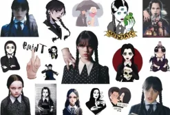 Tatuaże zmywalne wodne z serialu WEDNESDAY Addams