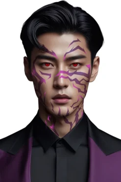 Tatuaże wodne naklejki fioletowe Demon K-pop