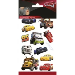 Tatuaże zmywalne wodne Auta Cars 12 szt.