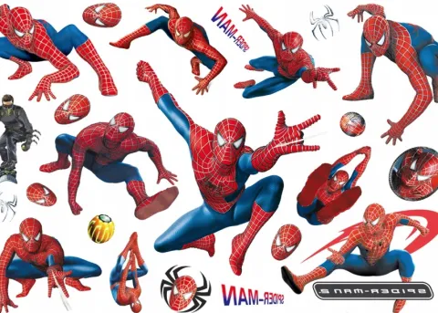 Tatuaże zmywalne/ wodne dla dzieci Spiderman Superbohater mix wzorów