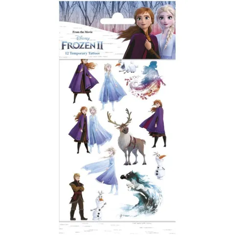 Tatuaże zmywalne wodne Frozen Kraina Lodu 12 szt.