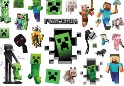 Tatuaże zmywalne wodne Minecraft Pixel mix wzorów