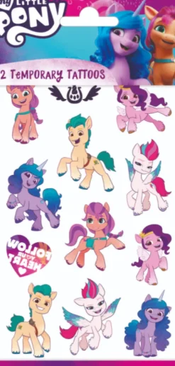 Tatuaże zmywalne wodne My Little Pony Kucyki 12 szt.