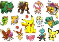 Tatuaże zmywalne wodne Pokemony Pikachu