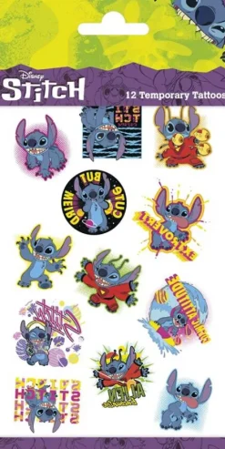 Tatuaże zmywalne wodne Stitch 12 szt.