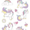 Tatuaże zmywalne wodne Unicorn Jednorożec 12 szt.