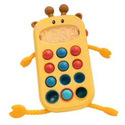 Telefon zabawka żyrafa z silikonowymi przyciskami pop it