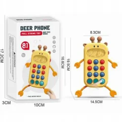 Telefon zabawka żyrafa z silikonowymi przyciskami pop it