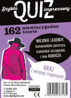 TEORIE SPISKOWE KIESZONKOWIEC QUIZOWY GRA LOGICZNA, KARTY
