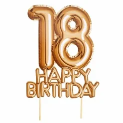 Topper 18 Happy Birthday napis dekoracja na tort