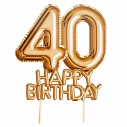 Topper 40 Happy Birthday napis dekoracja na tort