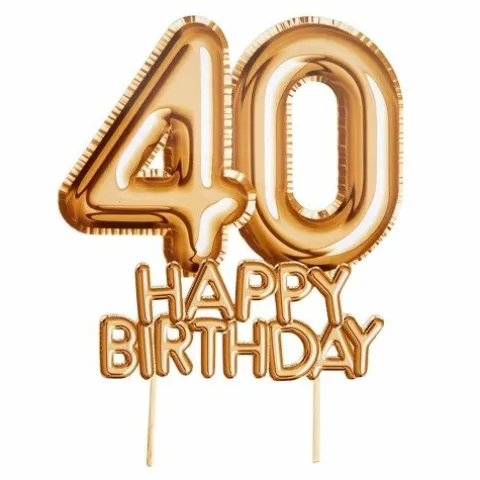 Topper 40 Happy Birthday napis dekoracja na tort