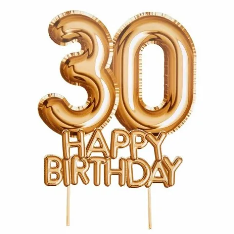 Topper 30 Happy Birthday napis dekoracja na tort