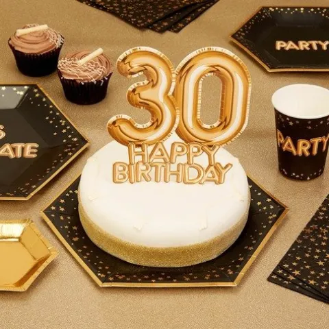 Topper 30 Happy Birthday napis dekoracja na tort