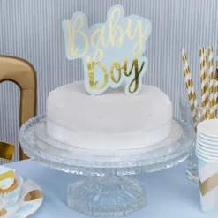 Topper dekoracyjny na tort Baby Shower - Baby Boy