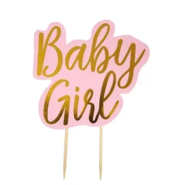 Topper dekoracyjny na tort Baby Shower - Baby Girl