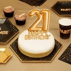 Topper 21 Happy Birthday napis dekoracja na tort