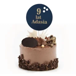 Topper na tort PERSONALIZOWANY kula do kręgli