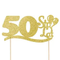 Topper na tort sto lat złoty - 50 urodziny