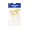 Topper na tort urodzinowy Birthday Boy złoty