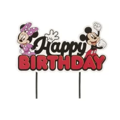 Topper na tort urodzinowy Happy Birthday Myszka Miki Minnie