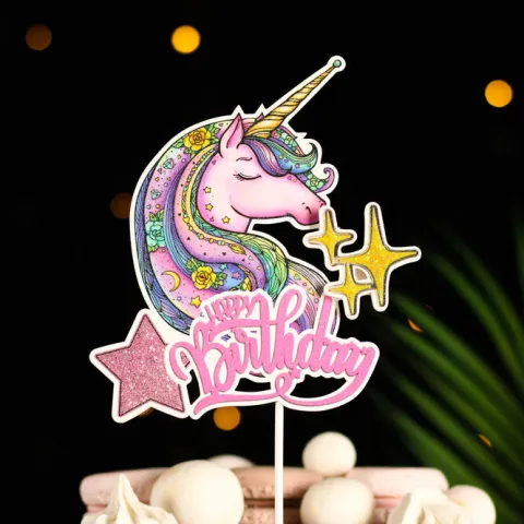 Topper na tort urodzinowy jednorożec Unicorn