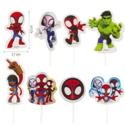 Toppery pikery do tortu i babeczek Spidey Spiderman 16 szt.