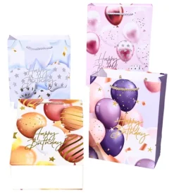 Torebka prezentowa Balony baloniki Happy Birthday 41x30x12 cm MIX wzorów