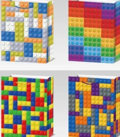 Torebka prezentowa klocki LEGO 32x26x10 cm mix wzorów.