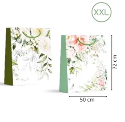 Torebka prezentowa kwiaty i liście Floral XXL 72x50x18 cm mix wzorów