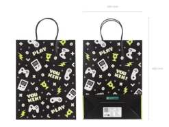 Torebka prezentowa papierowa Gamepady 10x24x32 cm 1 szt.