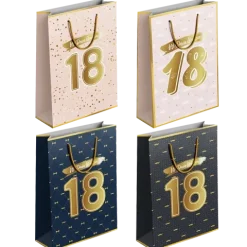 Torebka prezentowa 18-ste urodziny 22 x 18 x 10 cm kolor do wyboru