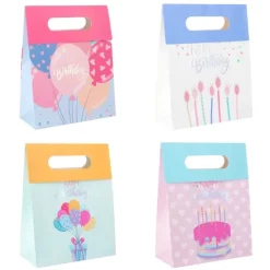 Torebka prezentowa urodzinowa Happy Birthday 32x26x10 cm MIX wzorów