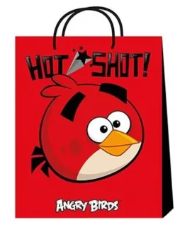 Torebka prezentowa 32 x 40 x 12 cm Angry Birds czerwona HOT SHOT Red