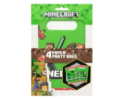 Torebki prezentowe papierowe na słodycze Minecraft 4 szt.