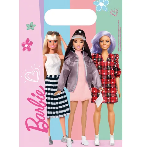 Torebki prezentowe papierowe na słodycze Barbie 8 szt.