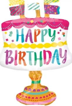 Tort HAPPY BIRTHDAY balon foliowy 20x30 cm