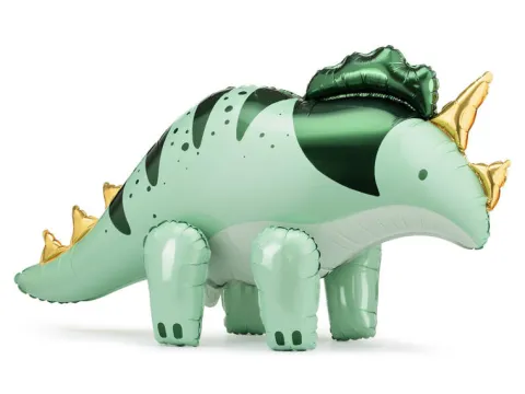 Triceratops dinozaur zielony balon foliowy 101 cm