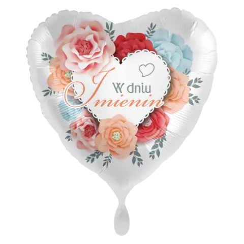 W DNIU IMIENIN balon foliowy serce 18"