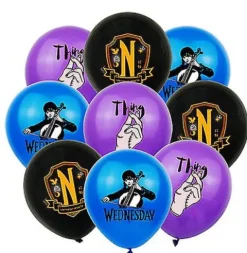 WEDNESDAY balony gumowe z nadrukiem 6 szt. mix