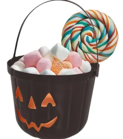 Wiaderko Dynia na Halloween czarne 20 cm
