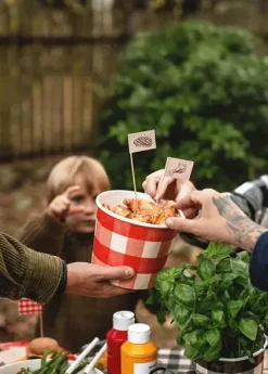 Wiaderko kubełki na przekąski Krata BBQ 14 cm 2 szt.