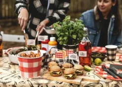 Wiaderko kubełki na przekąski Krata BBQ 14 cm 2 szt.