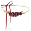 Wianek na głowę Bordo Boho 18 cm
