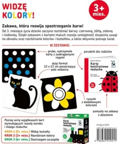 Widzę kolory! KARTY KONTRASTOWE dla malucha 3mies+