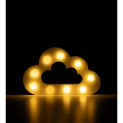 Świecąca Chmurka LED Light Letter, drewniana biała 17x12 cm