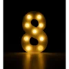 Świecąca Cyfra LED "8" Light Letter, drewniana biała 17x12 cm