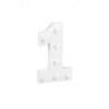 Świecąca Cyfra LED "1" Light Letter, drewniana biała 17x12 cm