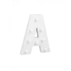 Świecąca Litera LED "A" Light Letter, drewniana biała 17x12 cm